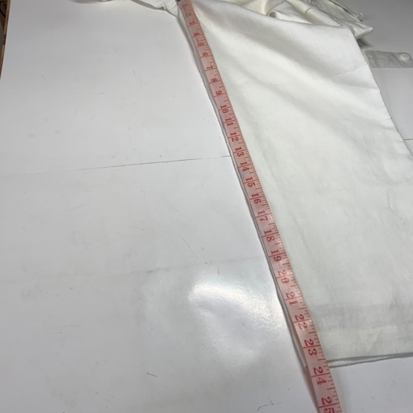 SOMEWHERE 100% Linen Fully Lined Ivory Cropped Cargo Pants US Sz 4P NWOT - Picture 6 of 9
